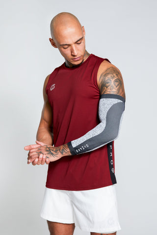 Mens - Elite Seamless Compression Arm Sleeve - Grey/Black