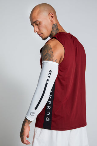 Mens - GymPro Hyper Compression Arm Sleeve - White