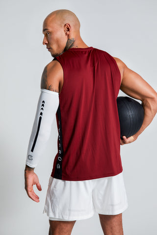 Mens - GymPro Hyper Compression Arm Sleeve - White