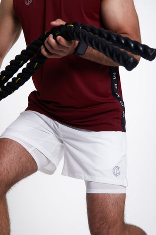 Hybrid Performance Shorts - White