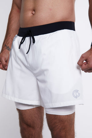 Hybrid Performance Shorts - White