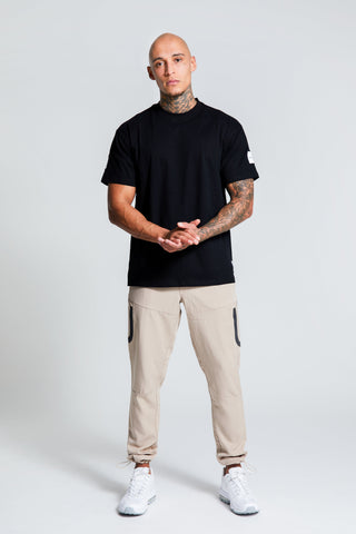 Mens- Oversized T-shirt - Collab Edition -  Black