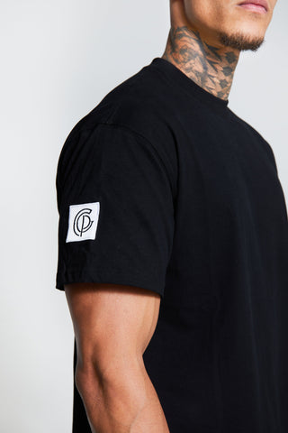 Mens- Oversized T-shirt - Collab Edition -  Black