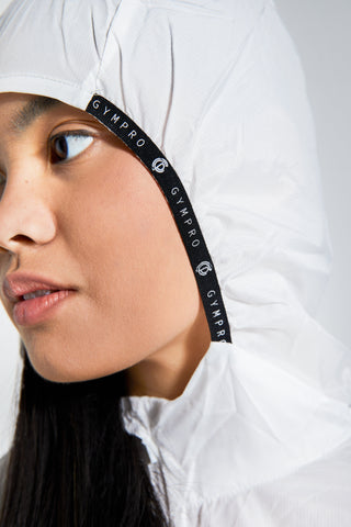 Womens- Lightweight Running Jacket - White