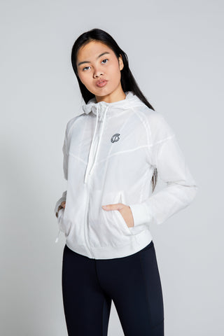 Womens- Mesh Training Jacket - White