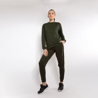 Womens - Iconic Logo Joggers - Khaki