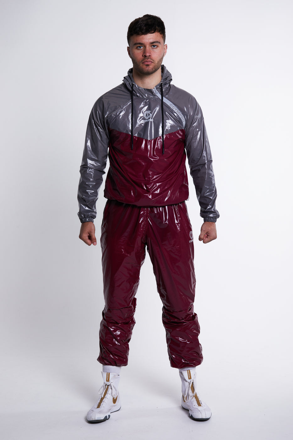 Hybrid Performance Sweat Suit - Red/Grey – GymPro Apparel