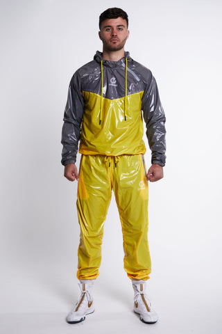 Hybrid Performance Sweat Suit Top - Yellow/Grey