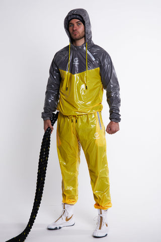 Hybrid Performance Sweat Suit Top - Yellow/Grey