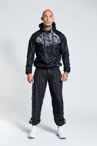 Hybrid Reflective Performance Sweat Suit Top - Black