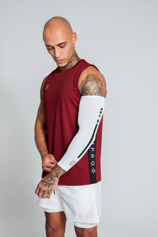 Mens - GymPro Hyper Compression Arm Sleeve - White