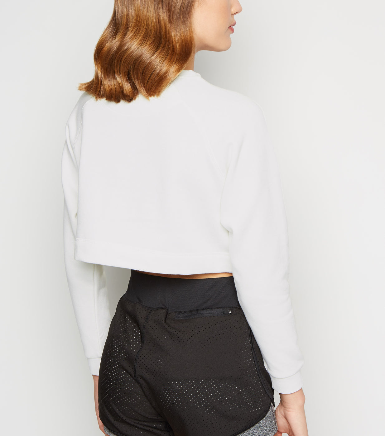 Womens white cropped 2025 jumper