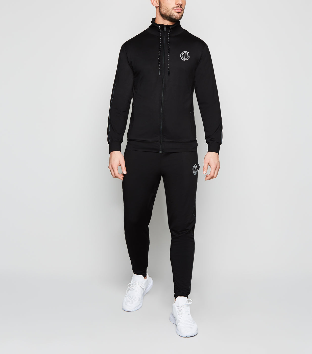 Mens Performance Legacy Tracksuit Top Black GymPro Apparel
