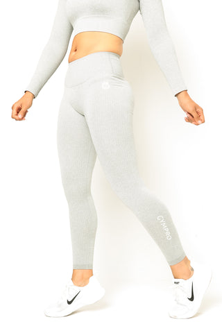 Womens - Lili Ribbed Seamless Leggings - Grey