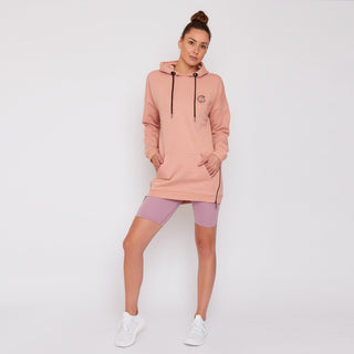 Womens - Longline Hoodie - Nude
