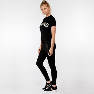 Black GymPro Iconic Logo Cropped Tee